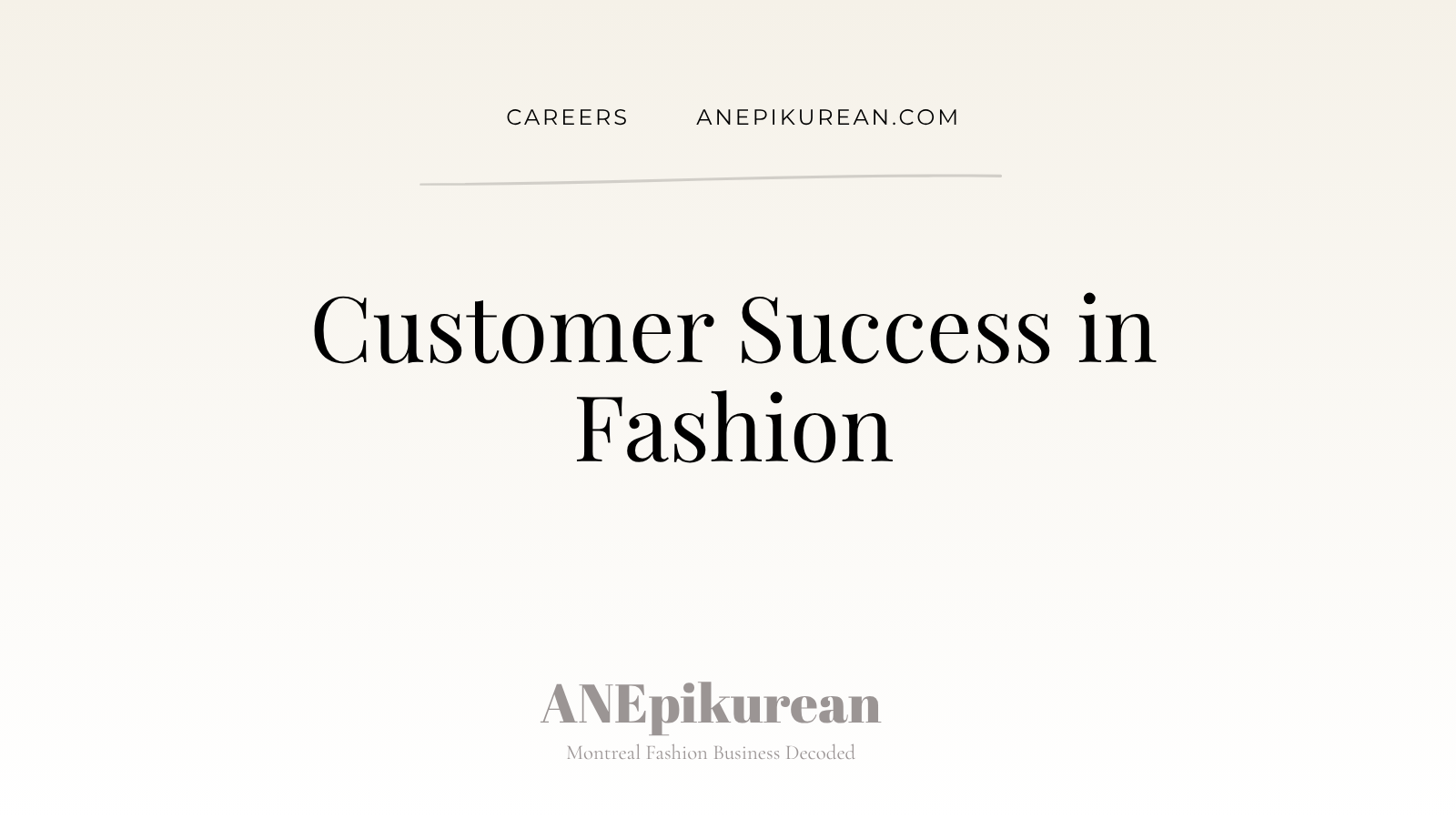 Customer succes in fashion