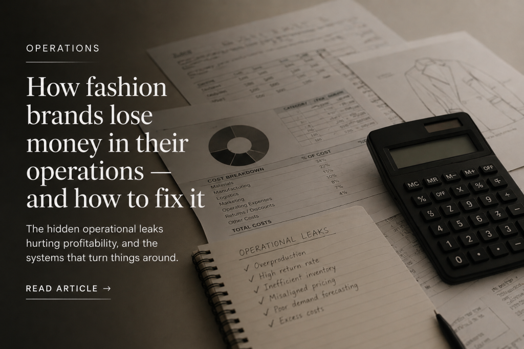 Fashion Business Consulting Fashion Operations